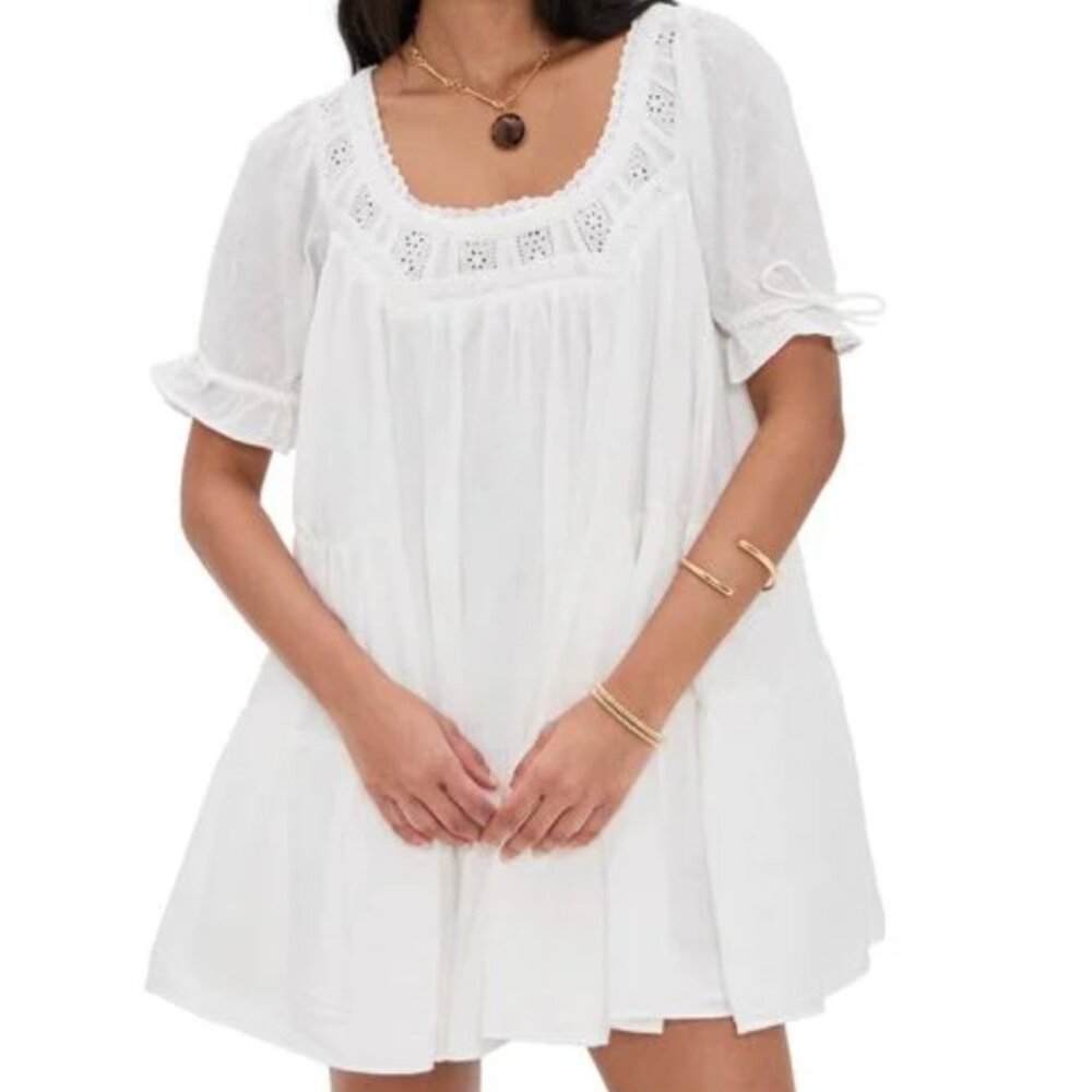 Women's White Sandy Shores Babydoll Dress
